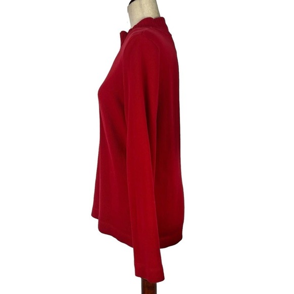 GEOFFREY BEENE QUARTER ZIP MOCK NECK KNITTED SPORT PULLOVER SWEATER RED XL EUC - Picture 6 of 12